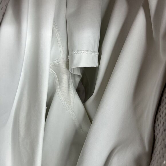 Athleta Shorts Size 12 Crest 2 in 1 Athletic Grey and White Pockets - Picture 6 of 7